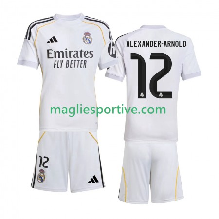 Completo Calcio Real Madrid Alexander-Arnold 12 Bambino Divisa Prima 2025-2026